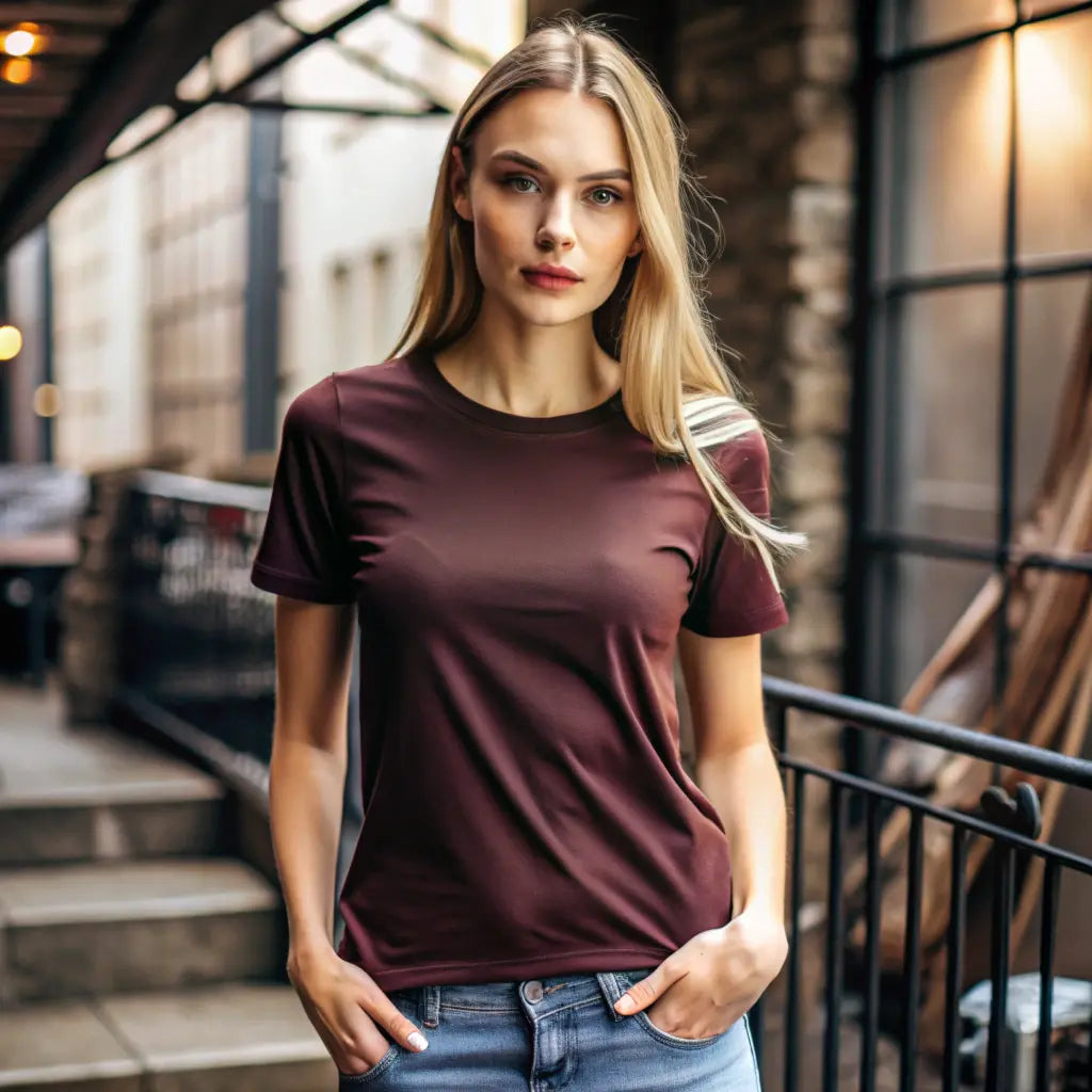 Maroon Premium Supima Cotton Unisex T shirt Artdol