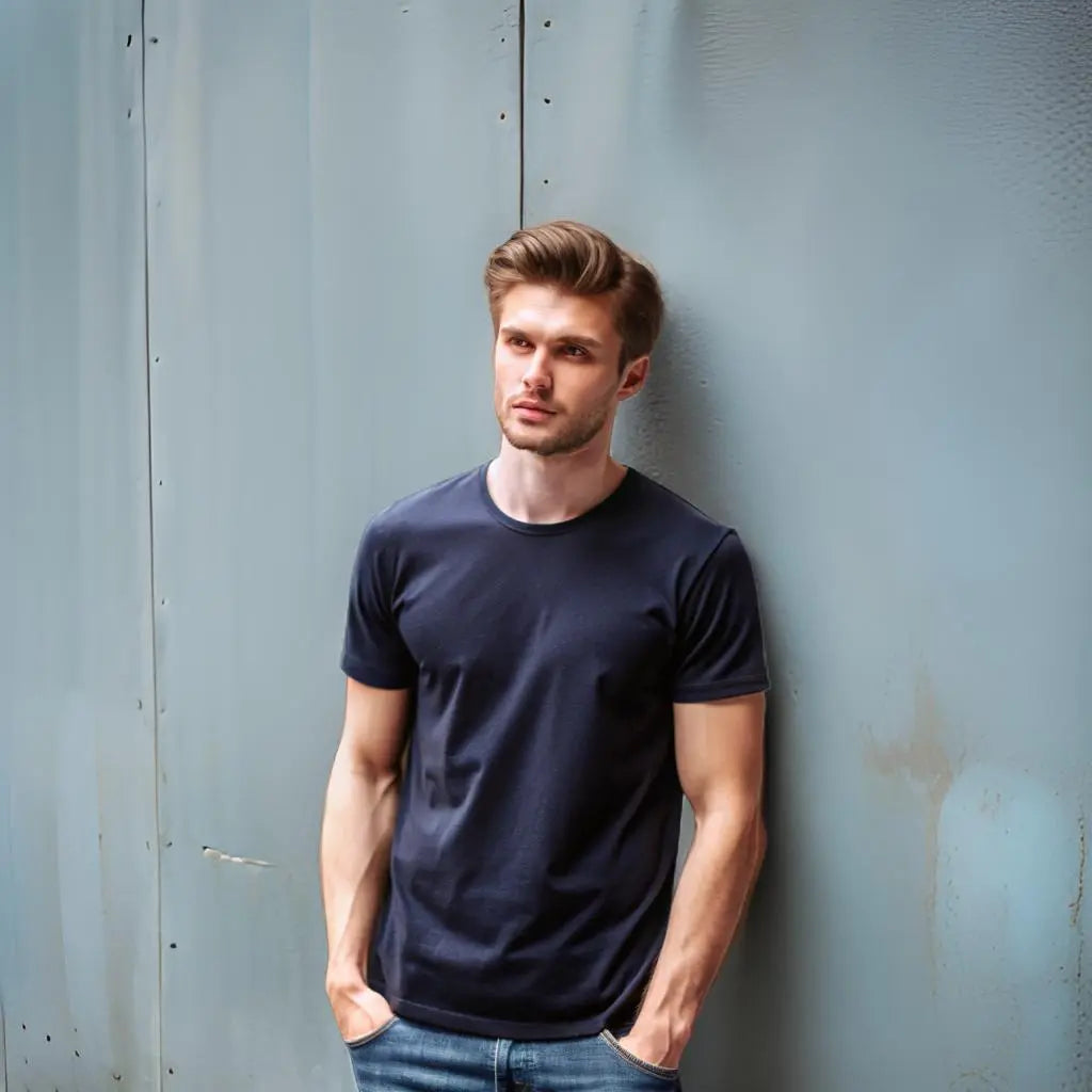 Navy Blue Premium Supima Cotton Unisex T shirt Artdol